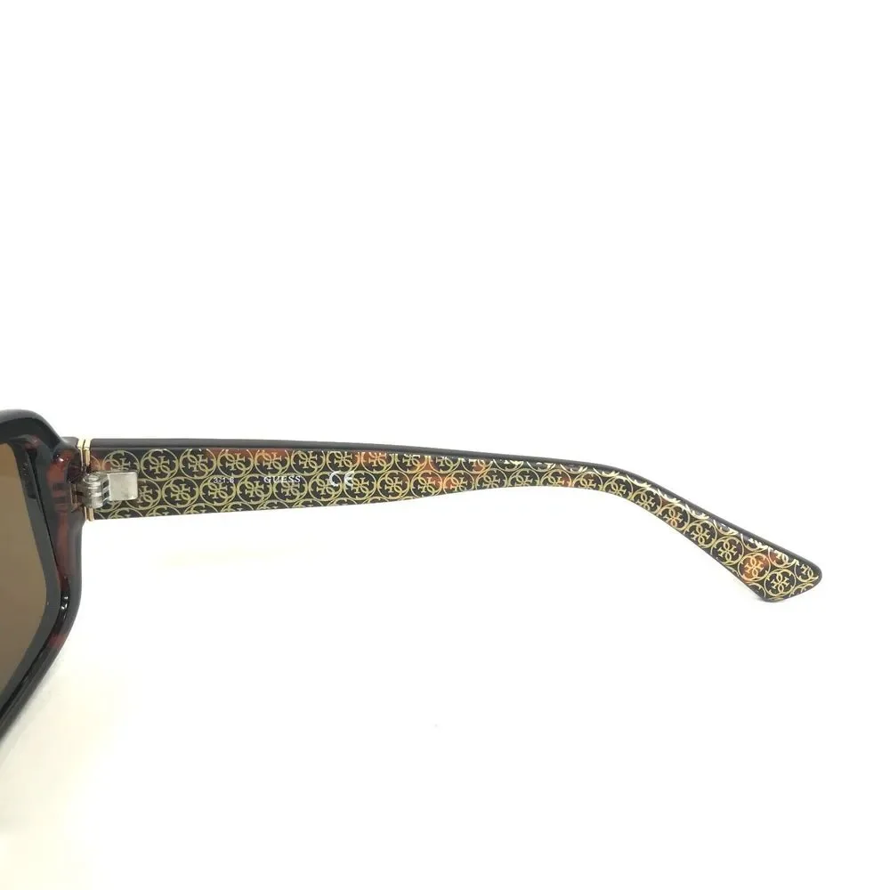 Guess Sunglasses GU7410 52E Brown Tortoise Square Cat Eye Gold Brown Lenses - Picture 7 of 11
